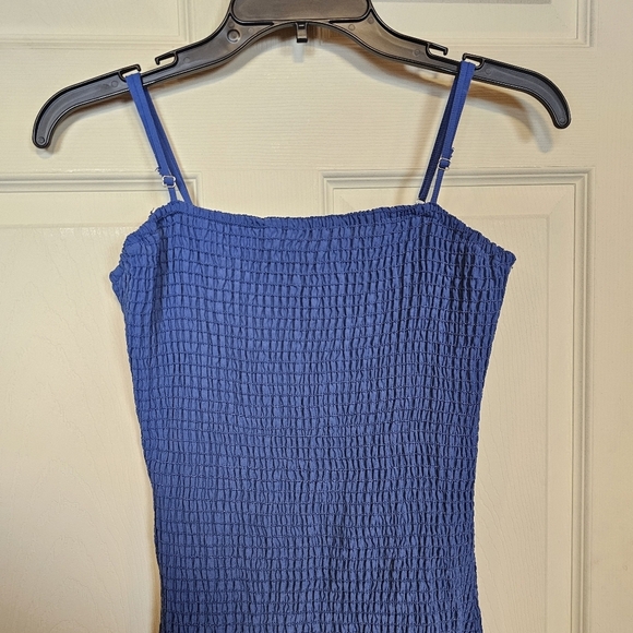 Storia Ribbed Mini Ruffle Mini Spaghetti Strap Dress - Picture 4 of 7